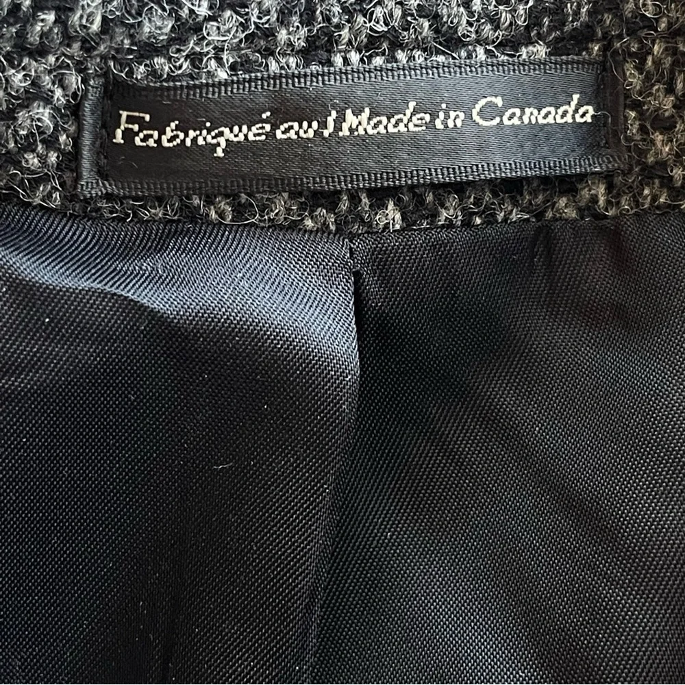 STUNNING Oversized Vintage HARRIS TWEED Boyfriend Wool Coat Jacket Blazer - Picture 14 of 15